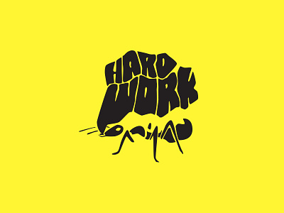 Work ant hard illustrator logo vector work