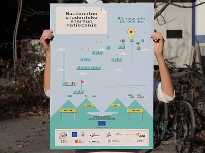 National Student Startup Competition illustration illustrator indesign photoshop pixel poster rollup vector