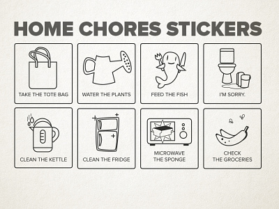 Home Chores Stickers