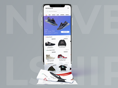 NOVELSHIP - iOS App app branding branding and identity design hypebeast ios app sneakers ui ux web