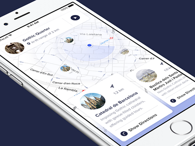 Pocket traveler's guide direction guide ios map mobile navigation ui ux