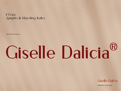 Giselle Dalicia Font 3d branding design font font serif graphic design illustration logo motion graphics serif font ui