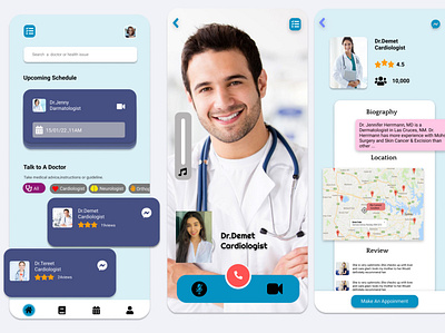 Online Medical Check-Up App Deisgn appdesign branding design graphic design medical ui