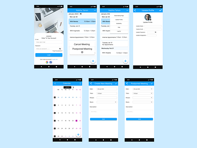 Meeting Schedule App app branding design graphic design illustration ui uiux