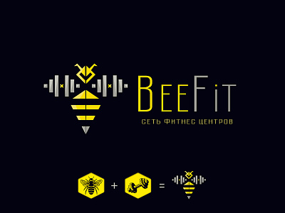 Fitness centre "BeeFit" logo design (concept) bee branding design fit fitness graphic design logo vector