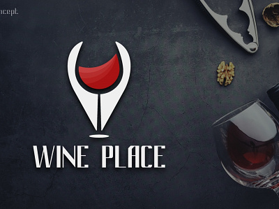 Wine restaurant "Wine Place" logo design (concept) branding design identity logo restaurant vector wine