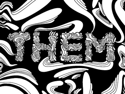 “Them” design digital illustration illustration patterns procreate type typographical art typography