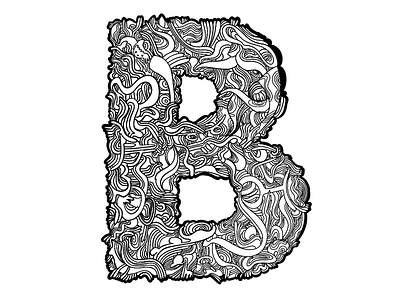 B - Doodle Typography art design doodle drawing procreate type typography