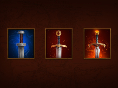 Icon Sword design element fantasy game icon illustration ui