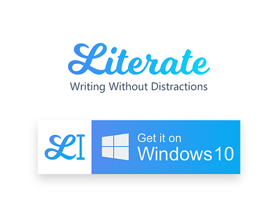 Literate Alpha · Logo birds software literate uwp