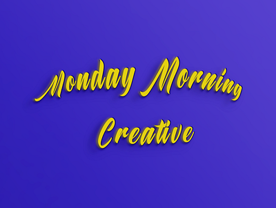 Monday Creative design illustration typography