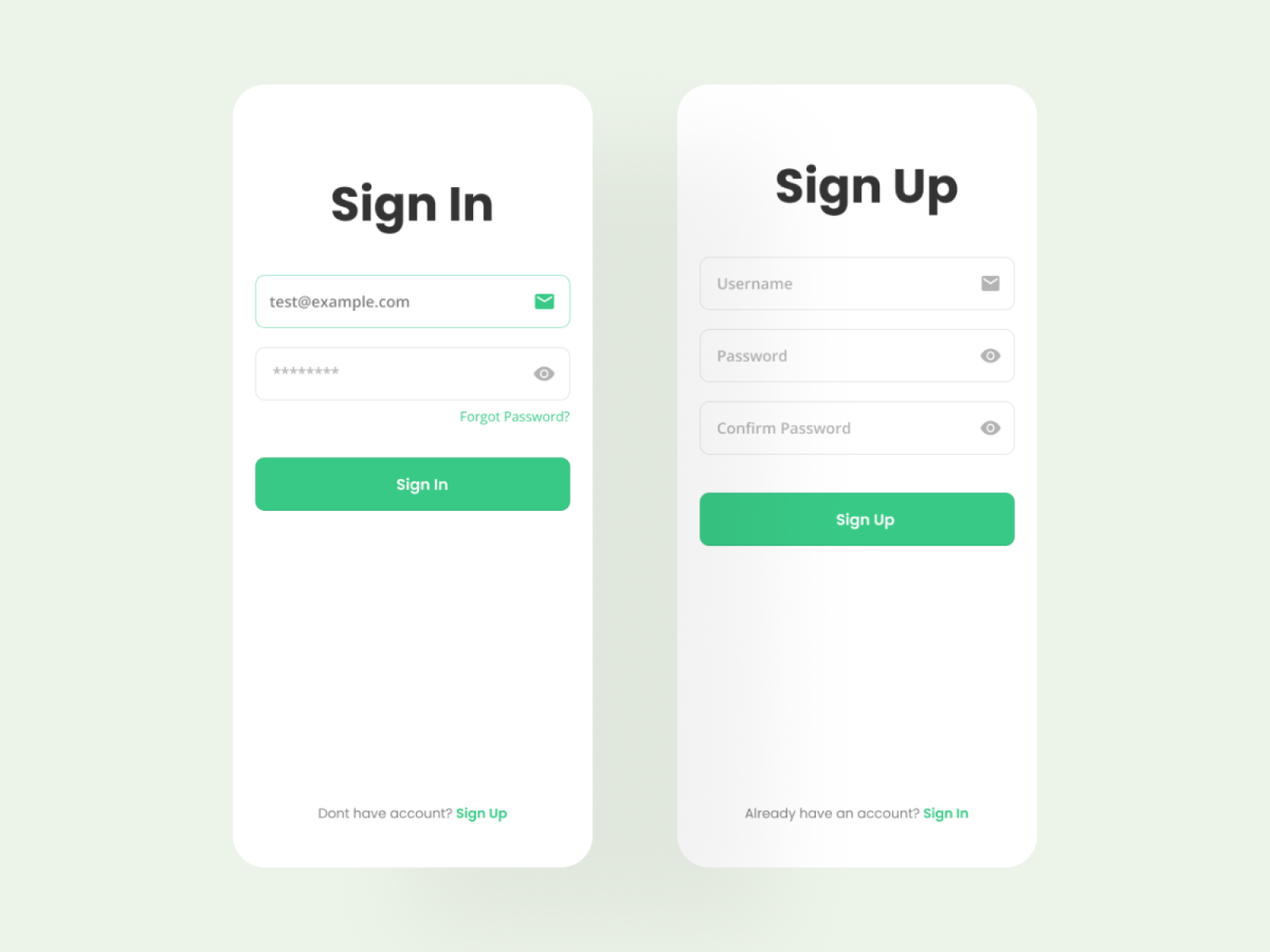 Sign In & Sign Up Form by Zahrai Studio on Dribbble