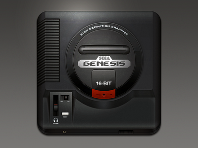 SEGA Genesis Console (Grown Up) genesis icons ipad iphone jaku sega