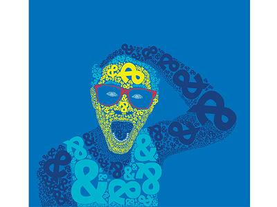 And This - Typographic Self Portrait ampersand and blue per portrait say self this type typographic yellow