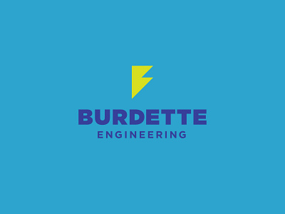 Burdette Logo blue branding electric electrical engineer engineering green logo logos minimal minimalism