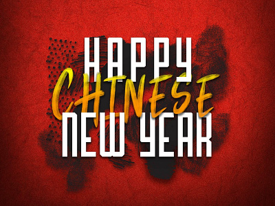 Chinese New Year Poster 2019 3d asia asian brush lettering china chinese design graphic design hand lettering happy illustration new new year orange red texture type typography year