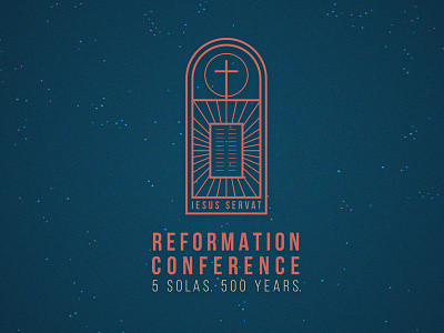 Reformation Conference Logo bible branding christian conference cross illustration illustrator line art lineart logo logo design reformation vector vector art