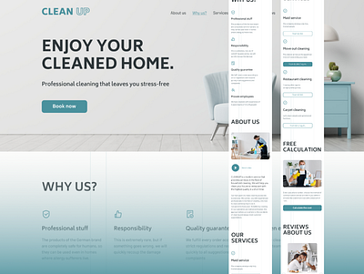 Cleaning Company design figma ui uiux uiux designe web web designe
