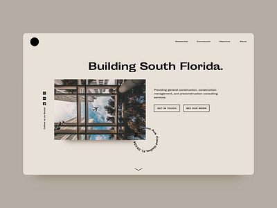Construction company Landing Page invision studio landing page webflow
