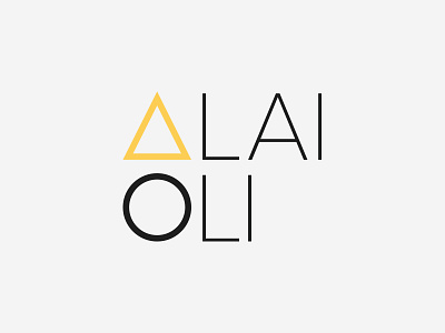 Alai Oli logotype black branding design font logo logotype typography white