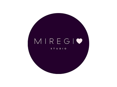 miregio purple app branding design e commerce icon identity logo typography vector