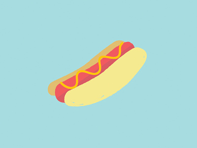 Hot Dog! cute food hot dog icon illustration robin sheldon summer