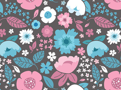 Floral Pattern cute floral flowers illustration pattern robin sheldon surface design textile design