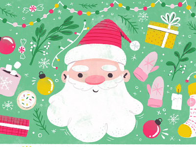 Happy Holidays christmas digital digital art digital illustration happy holiday happy holidays holidays illustration robin sheldon santa