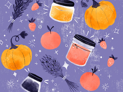 Magic Jam autumn design digital digital illustration fall halloween halloween design illustration pattern robin sheldon