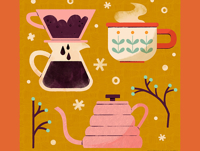 Coffee coffee cute design digital digital illustration food icon illustration items robin sheldon