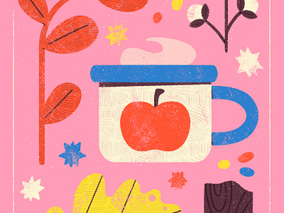 Fall Study autumn coffee cute design digital digital illustration fall food illustration items robin sheldon