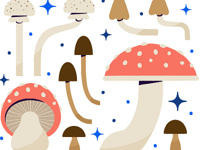 Spawn New Ideas autumn cute design digital digital illustration fall graphic illustration mushroom robin sheldon