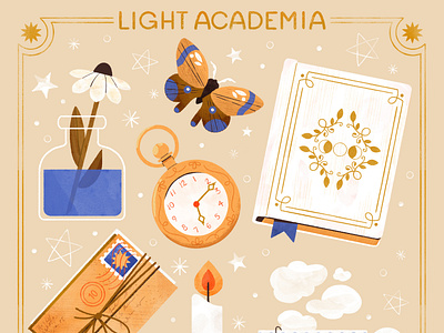 Light Academia cute design digital digital illustration illustration light academia robin sheldon