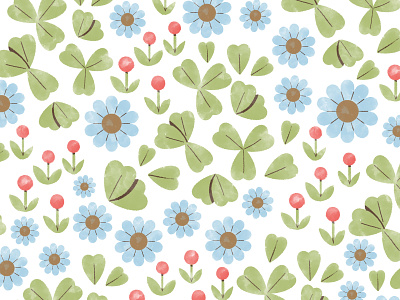 🌼🌿🌸 🍰 Countryside Afternoon pt3 🌼🌿🌸🍰 cute design digital digital illustration floral flower pattern illustrated pattern illustration pattern design robin sheldon