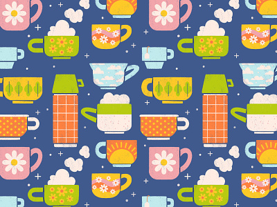 🌼🛼✌Hip Herbaceous Home Pt 3🌼🛼✌ cute design digital digital illustration illustrated pattern illustration mug pattern pattern illustration robin sheldon