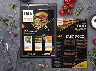 Restaurant Menu and Flyer Design branding creative design design flyer design graphic design illustration menu design photoshop design portfolio social media design