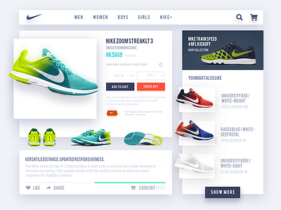 Nike Product Page Concept nike page product shoes ui