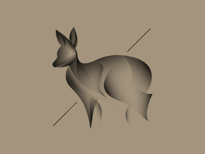 moschus fuscus brand character deer identity logo photographer