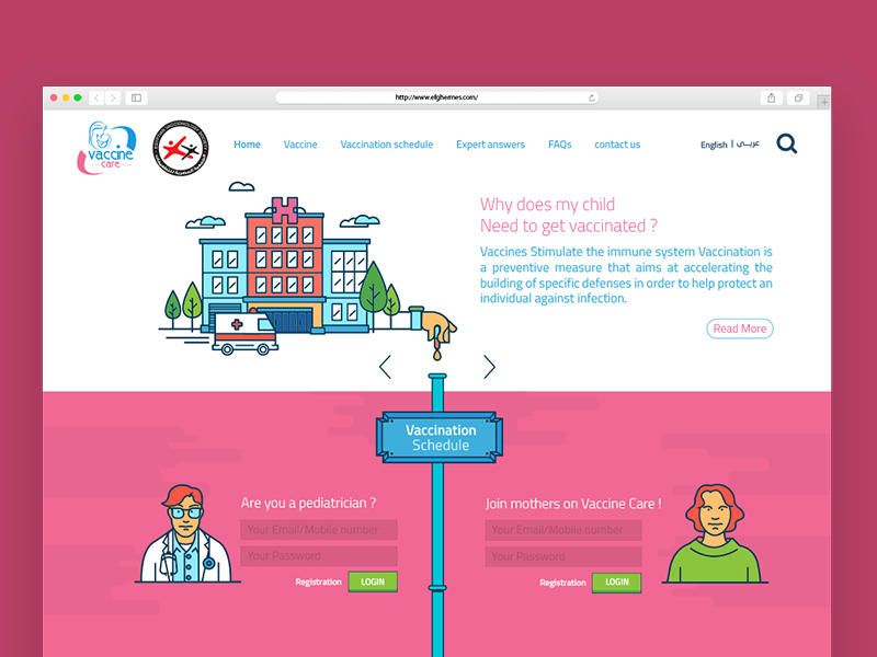 landingpage vaccinecare platform ui platform identity webdesign landingpage