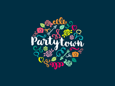 Partytown brand icon identity logo part sap