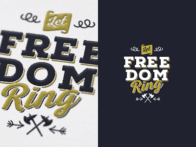 let freedom ring elment icon identity logo polo