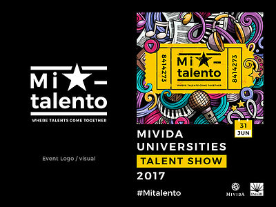 Mi Talento event flyer logo music talent show