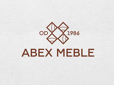 Abex Meble Logo 2kropek bizness brand brand agency branding branding agency branding and identity brown design furniture logo studio typography wood