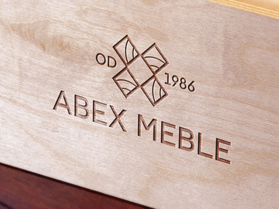 Abex Meble Logo 2kropek bizness brand brand agency branding branding agency branding and identity brown design logo studio typography wood wood burn