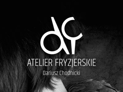 Atelier fryzjerskie Dariusz Chodnicki 2kropek atelier bizness black brand branding design hair hair cut hairstyle logo studio typography