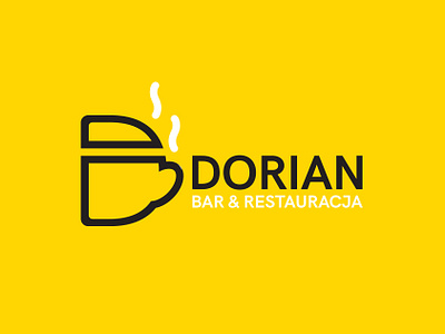 Dorian Bar & Restaurant 2kropek bar black brand branding branding agency business design drinks food home logo pot restaurant studio typography vapors white yellow