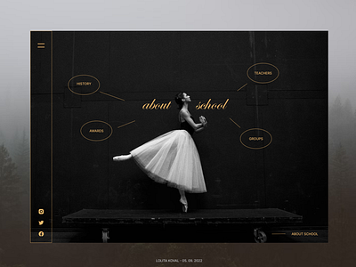 ballet school (page) ; ballet school dance school figma graphic design web design website