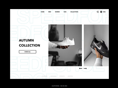 shoes shop (landing page) ; branding figma landing shoes shop ui ux web design