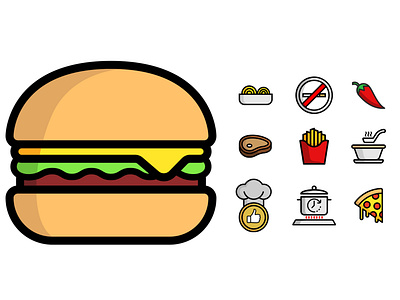 Icon Set - for Restaurant icon icon design icon set illustration