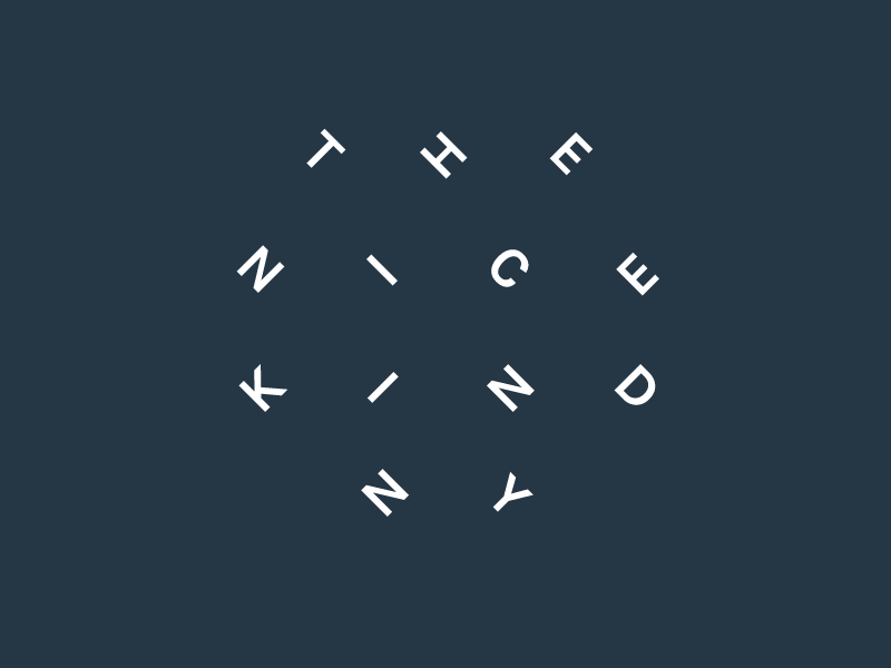 The Nice Kind NY type design identity design minimal brand typography brand identity identity logotype logo